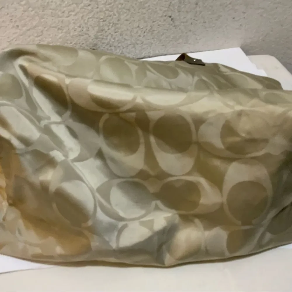 Coach tan signature Satin large Tote bag and matching removable wallet - Picture 8 of 11